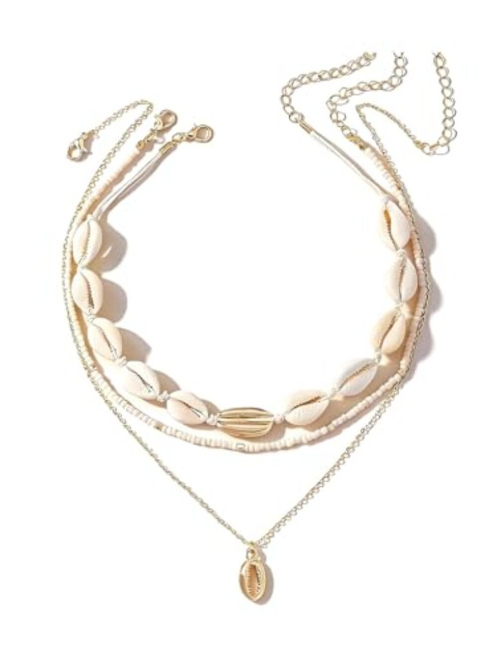 New - Shell Necklace Beach Jewelry for‎ Women Sea Shell Necklace Layered Gold
